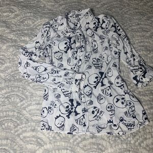 Charlotte Russe Skeleton Blouse